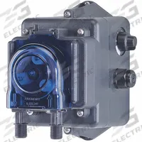 STENNER Peristaltic Chemical Metering Pump: 120V AC, 1/40 hp HP, 24.8 gpd Max. Flow Rate, Santoprene (MPN E20VXBA1S6G1). Key specifications — Tubing Material: Santoprene; Brand: STENNER; Reproducibility: ±5.0%.