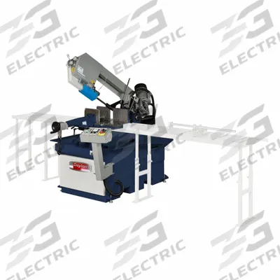 Dayton Dual Mitering Band Saw: 15 3/4 in x 12 1/4 in, 90 to 275 FPM, 0° to 60° - Mitering Manual Horizontal Band Saws