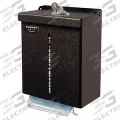 BOWMAN DISPENSERS Respiratory Equipment Dispenser: ABS Plastic, Black, (2) Keys/Dispenser (MPN FM404-0220). Key specifications — Material: ABS Plastic; Color: Black; Includes: Dispenser; Brand: BOWMAN DISPENSERS.