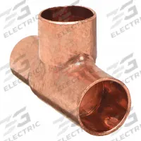 NIBCO Sweat Fitting Tee: 1/2 in CTS x 1/2 in Pipe x 1/2 in CTS, Cup x FTG x Cup, Wrot Copper (MPN 6112-1/2)