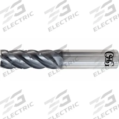 OSG Square End Mill: Carbide, EXO Coated, 5 Flute, 1/2" Mill Dia, 2" LOC - Fast-Cutting Carbide Square End Mills for Stainless Steel & Super Alloys