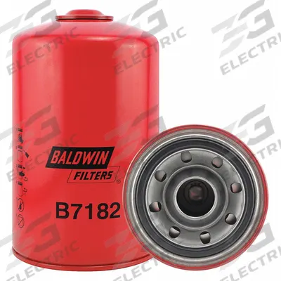 BALDWIN FILTERS Oil Filter: B7182, 1 1/2"-16 Thread Size, 8 7/8 in Overall Ht - Spin-On Oil Filters