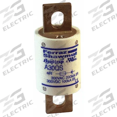 MERSEN Semiconductor Fuse: A30QS Series, Fast-Acting, 100 A, 300 V AC - Fast-Acting Bolt-On Fuses