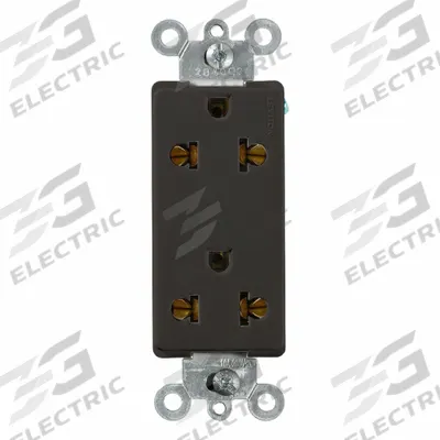 LEVITON Plugs and Receptacles: Duplex, 5-15, Black, 125/250V AC, 15 A - General Purpose Receptacles
