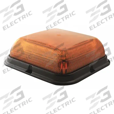 ECCO Beacon Light: Flashing Beacon, Amber, 6 1/2 in Overall Wd, 2 5/16 in Overall Ht - Vehicle Flashing Beacons