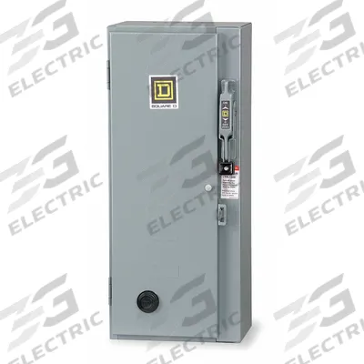 SQUARE D NEMA Combination Starter: Fusible Disconnect, 3 Poles, NEMA Size 0 - Fusible Starters with Thermal Overloads