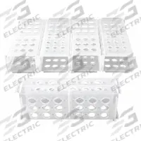 Tube Rack: Polypropylene, Natural, 12 Compartments, Benchtop (MPN 120687). Key specifications — Material: Polypropylene; Mounting Location: Benchtop; Color: Natural; Product Type: Test Tube Rack; Total Holding Capacity: (18) Wells (Side D); Brand: HEATHROW SCIENTIFIC.