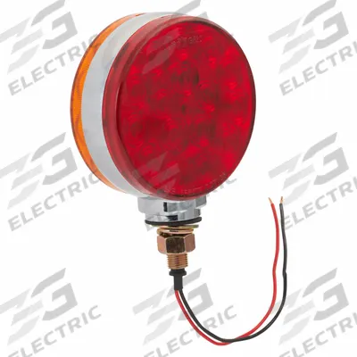 GROTE Stop/Turn/Tail Light: LED, Stop, Turn, and Tail Combo Light, Amber/Red - Stop, Turn & Tail Combination Lights