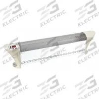 DAYTON Electric Baseboard Heater: 1500W, Overheat Protection/Programmable, Gray/White (MPN 1EVG2). Key specifications — Wattage Output: 1500W; Housing Color: Gray; Heating Capacity: 5118 BtuH; Voltage - Plug Type: 120V AC, 1-15P; Overall Dimensions - L x H x D: 38-7/8 in x 9-1/16 in x 5-1/16 in; Safety Tip-Over Switch Included: No; Brand: DAYTON.