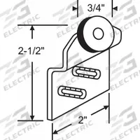 APPROVED VENDOR Hanger: 2 1/2 in Lg, 2 in Wd, 150 lb Max Wt (MPN 3-164). Key specifications — Product Type: Hanger; Brand: APPROVED VENDOR.