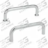 JW WINCO Pull Handle: Threaded Holes, Steel, Silver, 3.46 in Mounting Hole Center to Center, 0.31 in (MPN 425-8-88-CR). Key specifications — Screw Size: M4; Brand: JW WINCO; Color: Silver.