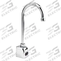 SANI-LAV Sensor Faucet: Electronic Sensor Faucet, Cast Brass, Chrome Finish, Single-Post, Plug-In (MPN ES2RL-0.5). Key specifications — Brand: SANI-LAV; Includes: Mounting Hardware; Series: Electronic Sensor Faucet.