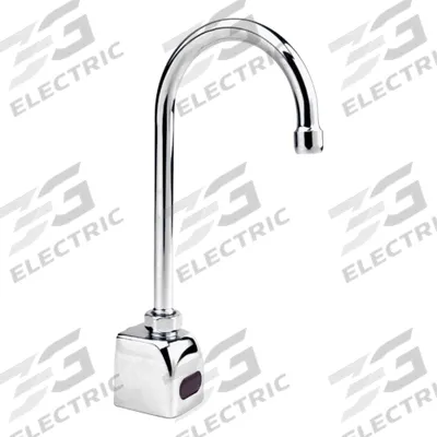SANI-LAV Sensor Faucet: Electronic Sensor Faucet, Cast Brass, Chrome Finish, Single-Post - Single-Post Sensor Bathroom Faucets