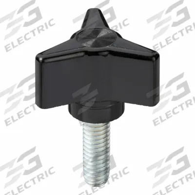 DAVIES Hand Knob: 3 Point, Thermoset, 5/16"-18 Thread, 1.5 in Dia - 3-Arm Knobs with Threaded Stud
