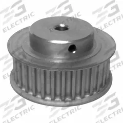 DAYTON Timing Pulley: Curvilinear, Fixed, For 15 mm Belt Wd, 17 Teeth, 5 mm Pitch, Aluminum (MPN 17-5M15M6FA8). Key specifications — Brand: DAYTON; Finish: Clear Anodized; For Belt Series: Powerhouse®.