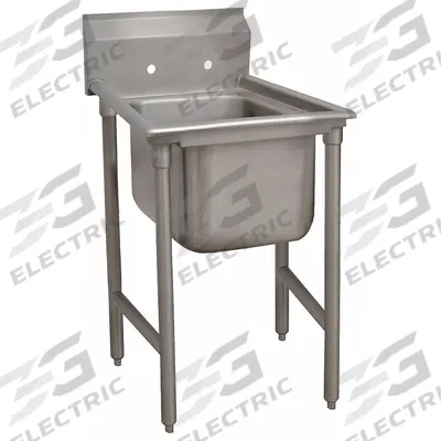 ADVANCE TABCO Scullery Sink: 1 Bowls, 42 in Overall Ht, 33 in Overall Lg - One-Bowl Freestanding Kitchen & Bar Sinks without Faucets