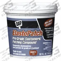 DAP Patching Compound: ElastoPatch, 32 oz Container Size, Pail, White (MPN 12278). Key specifications — Color: White; Series: ElastoPatch; Brand: DAP.