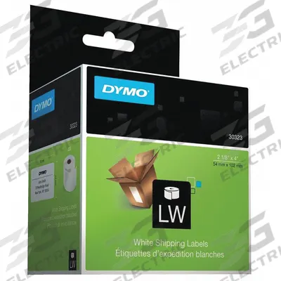 DYMO Printer Label: 4 in Label Wd, 2 1/8 in Label Ht, White, 1 in Core Dia. - Desktop Direct Thermal Labels