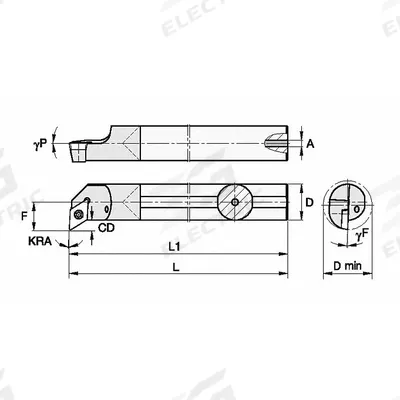 WIDIA Indexable Boring Bar: GCPI37565R (MPN 2827825) - Indexable Boring Bars
