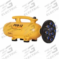 Centrifugal Blower: 160 cfm, 4 hp, Fixed Frame, 115V AC, Variable Speeds, Yellow, Horizontal Only (MPN PDS-12). Key specifications — Product Type: Centrifugal Blower; GFCI Protected: Yes; Number of Speeds: Variable; Housing Material: ABS; Brand: XPOWER; Nominal Voltage: 115V AC.