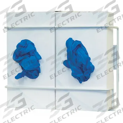 BOWMAN DISPENSERS Glove Dispenser: Steel Wire, 11 in Overall Wd, 8 1/8 in Overall Ht, Wall - General Purpose Wall-Mount Boxed Glove Dispensers