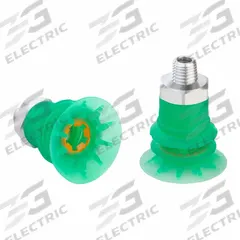 SCHMALZ Vacuum Pad Assembly: Multi-Bellows, 2.5 Folds, 1/4 in NPT Vacuum Port, 42 mm Pad Dia, Green (MPN 10.01.06.05055). Key specifications — attr1019136: 10.01.06.05055; attr1019138: SCHMALZ; attr1019139: 55 A.
