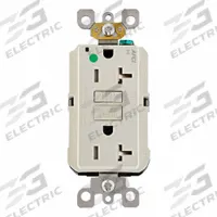 LEVITON Duplex Receptacle Outlet: Hospital Grade, Duplex, 5-20R, Light Almond, 125V AC, 20 A (MPN AFTR2-HGT)