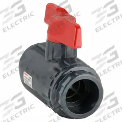 ASAHI Manual Two-Way Ball Valve: 1 1/4 in, PVC, Straight, Socket x Socket, Full Port Ball Port, Tee (MPN 161070012). Key specifications — attr1008170: ASAHI; attr1017899: Tee.