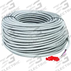 SOUTHWIRE Metal Clad Armored Cable: 14 AWG, 3 Conductors, Copper, 250 ft, Aluminum, Std, THHN (MPN 55527301). Key specifications — Brand: SOUTHWIRE.