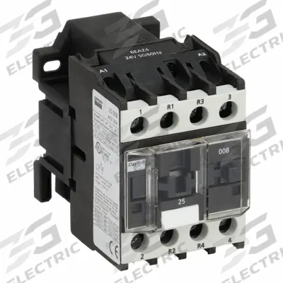 Dayton Magnetic Contactor: Non-Reversing, 4 Poles, 2NO/2NC Contacts, 25 A - Non-Reversing IEC Contactors