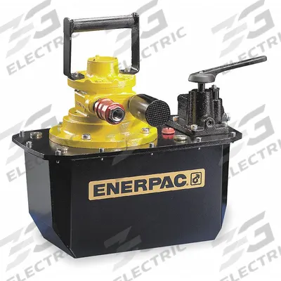 ENERPAC Air Hydraulic Pump: 10,000 psi Max. Op Pressure, 404 cu in Reservoir Capacity - High-flow Air-Operated Hydraulic Pump Units