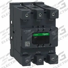 SCHNEIDER ELECTRIC IEC Contactor: Non-Reversing, 3 Poles, 3NO Contacts, 150 A, 24V AC/48V AC Coil (MPN LC1D150ABNE). Key specifications — Brand: SCHNEIDER; Integrated Surge Suppression: Yes; Nominal Coil Voltage @ 60Hz: 48V AC.