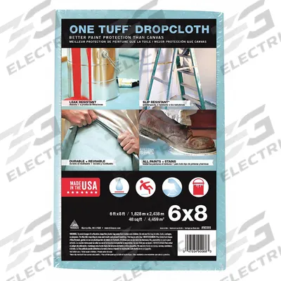 TRIMACO Leakproof and Slip Resistant Drop Cloth: Extra Heavy Duty, Polyester/Pulp - Slip-Resistant Drop Cloths