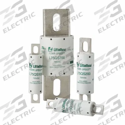 LITTELFUSE Semiconductor Fuse: L75QS Series, Very-Fast-Acting, 175 A, 750 V DC DC Volt Rating - Very-Fast-Acting Bolt-On Fuses