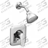 RIZON Shower Faucet: Rizon Posi-Temp T2812, 1.75 gpm Fixed Showerhead Flow Rate, Metal/Plastic (MPN T2812EP). Key specifications — Showerhead Material: Plastic; Series: Rizon Posi-Temp T2812.