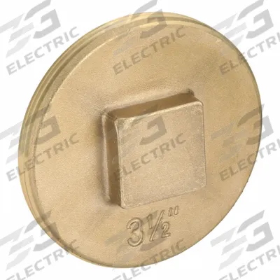 OATEY Plug: Plug, 3 1/2 in Fitting Pipe Size, NPT Threaded, Brass, 10 psi - Drainage Brass Pipe Fittings