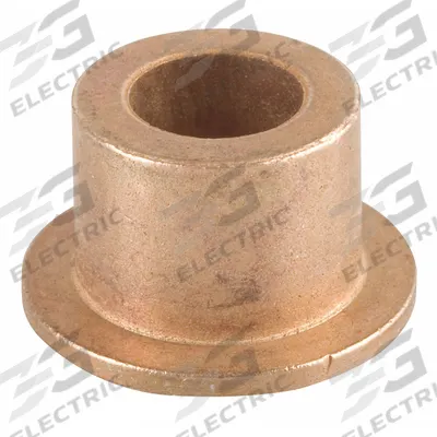 BUNTING BEARINGS Flanged Sleeve Bearing: Bronze, SAE 841, 3/8 in Bore, 1/2 in OD, 3/8 in Lg - Lubricated Food-Grade Metallic Flanged Sleeve Bearings