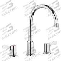 ELKAY Concealed Deck Faucet 8": Brass, Centerset, Deck, 3 Mounting Holes, 1.5 gpm Flow Rate, Chrome (MPN LKD2439C). Key specifications — Brand: ELKAY.