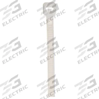 GRAINGER Cable Tie: 8 in Nominal Lg, 2 in Nominal Max. Bundle Dia., 0.1 in Wd, Natural - All Purpose Nylon Cable Ties