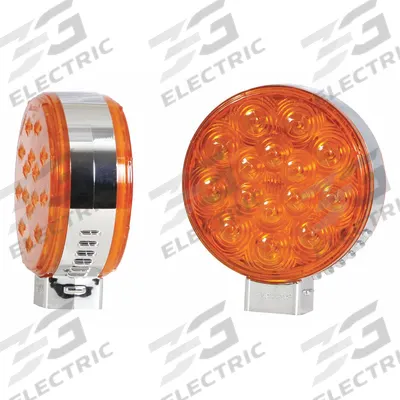 MAXXIMA M423411Y/Y: LED, Turn Signal Light, Amber, Round, 4 5/16 in Overall Dia - Turn Signal Lights