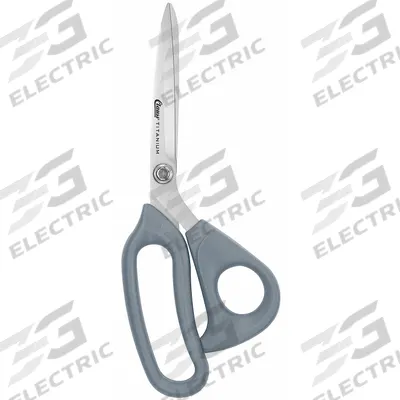 CLAUSS Shop Shears: Ambidextrous, 9 in Overall Lg, Straight, Titanium Bonded, Pointed - Offset Plastic-Handle Scissors