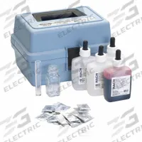 HACH Hardness Test Kit: Calcium Hardness, 17.1 to 342 mg/L CaCO₃, 1 gpg, 100 Tests, 7 Pieces (MPN 145700). Key specifications — Includes: Carrying Case; Range: 17.1 to 342 mg/L CaCO₃; Sensitivity: 1 gpg; Test Parameters: Calcium Hardness.