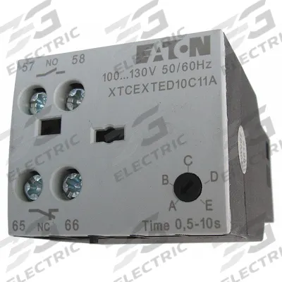 EATON Timer Module: Off Delay, 5 sec – 100 sec, 1NO/1NC - Front-Mounted IEC Delay Timers