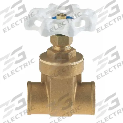 MILWAUKEE VALVE Gate Valve: 3/8 in, Brass, Non-Rising, Sweat x Sweat, 200 psi CWP - Non-Rising Stem Brass Gate Valves for Potable Water