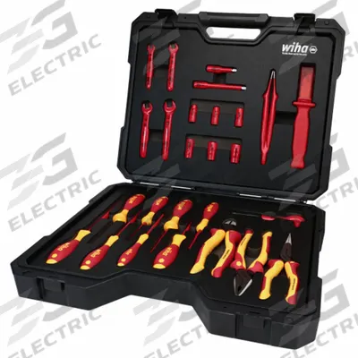 WIHA EV Service Tool Kit: 17 Pieces, Insulated - Electric Vehicle Tool Sets