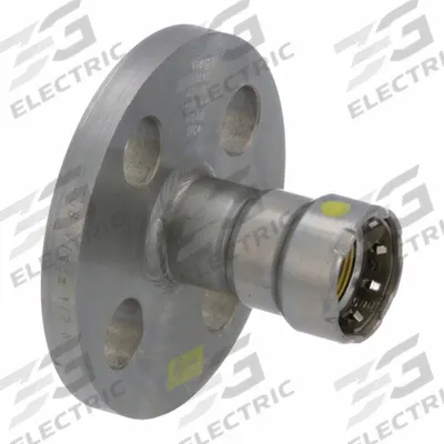 VIEGA MEGAPRESS Crimp Adapter Fitting: 1/2 in Pipe Size, Press-fit x Flange, Carbon Steel - Gas Steel Press Pipe Fittings