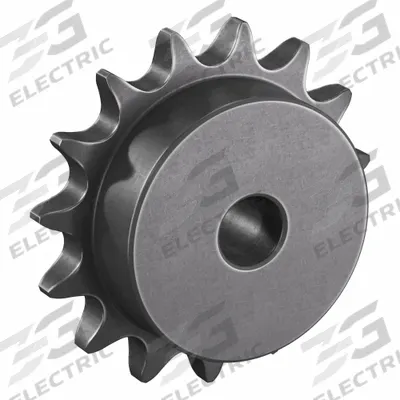 TRITAN Sprocket: One-Sided Hub, For Single Strands, 50, 15 Teeth, 3.006 in Pitch Dia - Size 50 Plain-Bore Roller Chain Sprockets