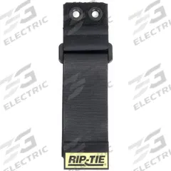 RIP-TIE Hook-and-Loop Cinch Strap: 16 in Lg, 4.00 in, 2 in Wd, 90 lb Tensile Strength, Black (MPN O-16-G1P-BK). Key specifications — Color: Black; Brand: RIP-TIE; Includes: Brass Grommets; Max. Bundle Dia.: 4.00 in.