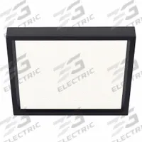 Square Downlight: 4 in Dia, Black, 5/8 in Ht, 650 lm, 3500K, 10 W, 120 to 277V AC (MPN S4S835K7BKZ10U). Key specifications — Color Temperature: 3500K; Housing Finish: Matte; Lighting Technology: LED; Fixture Shape: Square; Voltage: 120 to 277V AC; Emergency Battery Backup: No; Fixture Type: Vanity; Brand: LIGHTOLIER.