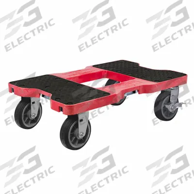 SNAP-LOC General Purpose Dolly: 1,500 lb, Red, 32 in L x 21 in W x 10 in H Deck - General Purpose Dollies with E-Track Fittings